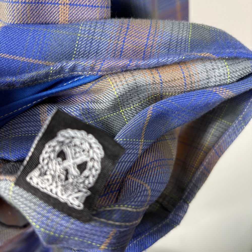 Dixxon Flannel Clark Street Blue Plaid Men’s SZ XL Pearl Snap Long Sleeve Pocket - Picture 10 of 15